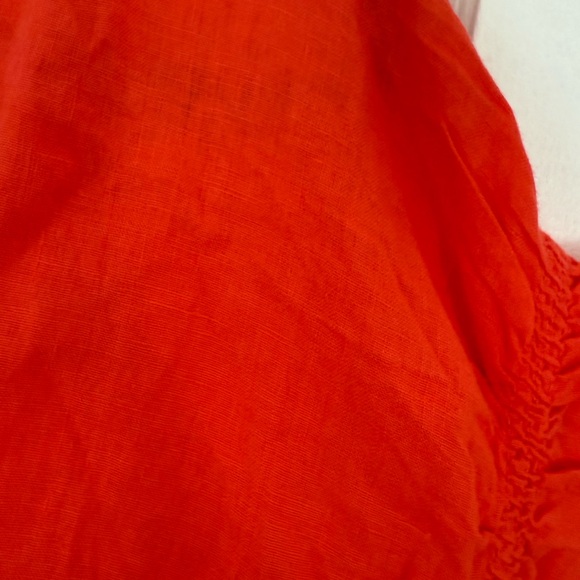 NWOT Anthropologie Pilcro Vibrant Red Linen Blouse - Picture 10 of 10